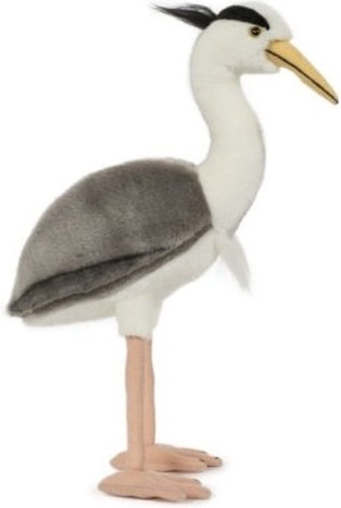 Semo reiger knuffel - pluche vogel - 33 cm - knuffeldier - blauwe reigers