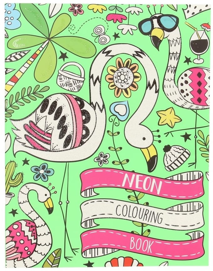 Neon Kleurboek Flamingo