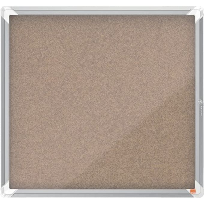 Nobo Premium Plus Afsluitbare Glazen Binnenvitrine Kurk 6xA4