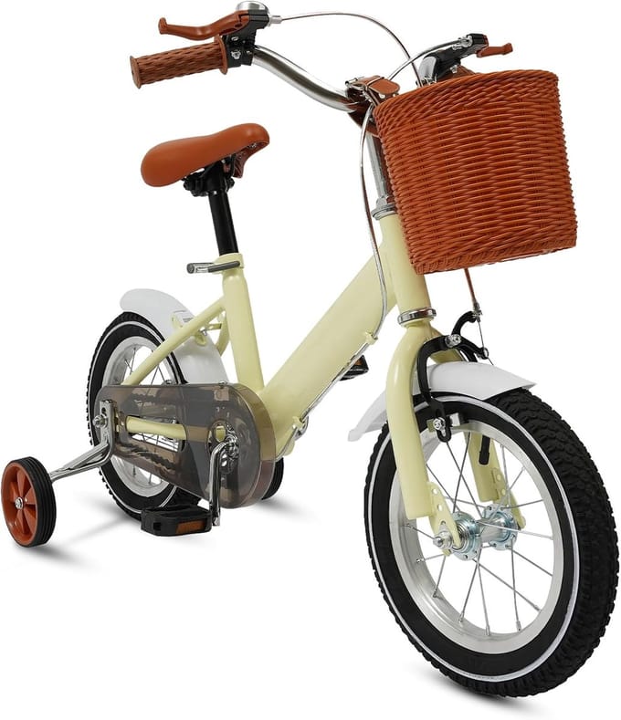 Kinderfiets - Loopfiets - Leren Fietsen - Met Steunwielen - 12 Inch - Wit