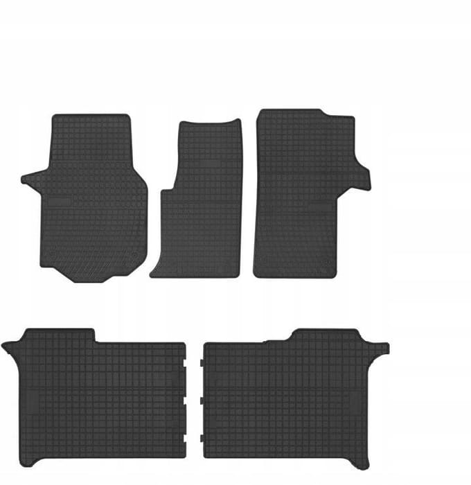 VW Crafter II 2016-2024 – Rubber Matten – Dubbele Cabine 7 Personen
