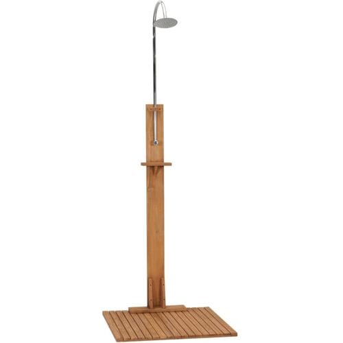vidaXL - Buitendouche - 75x75x210 - cm - massief - teakhout