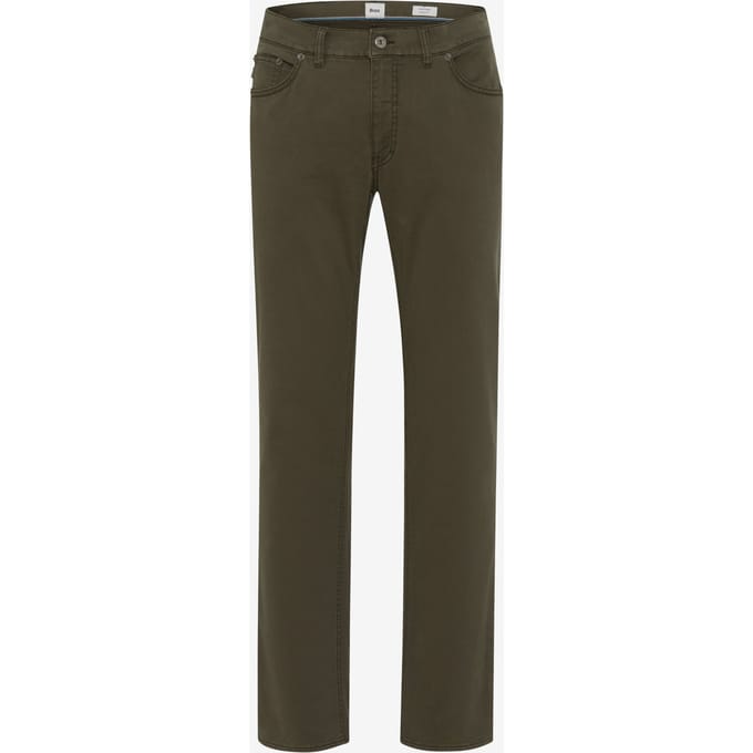 Brax Heren Jeans  Style COOPER BURNT OLIVE Groen Olijf, groen - olijf, maat 36/34