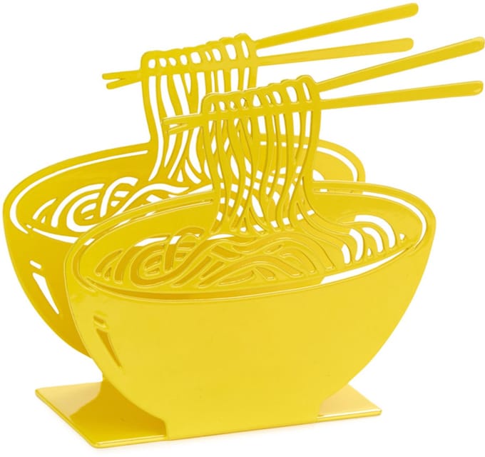 Balvi servethouder Ramen geel metaal
