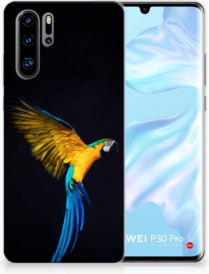 Huawei P30 Pro TPU Hoesje Papegaai