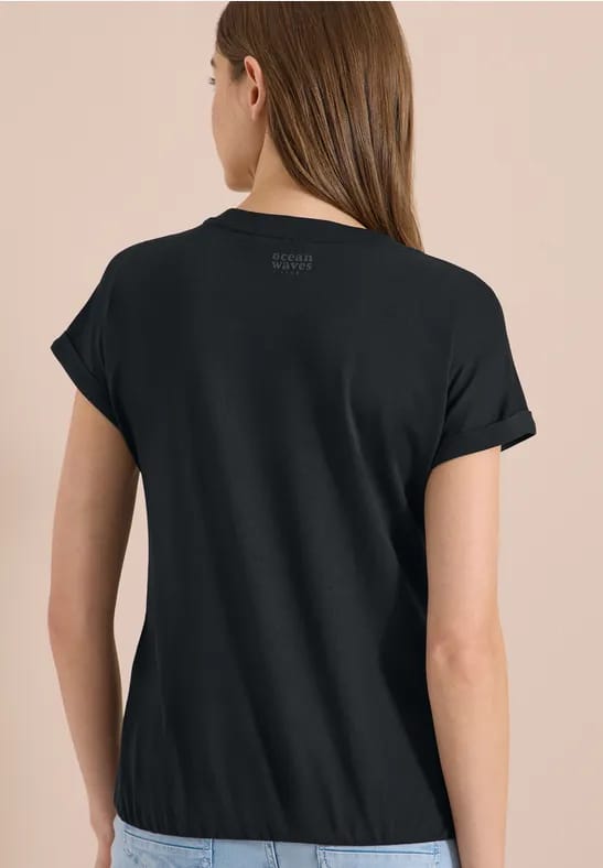 Shirt met gespleten hals in tuniekstijl