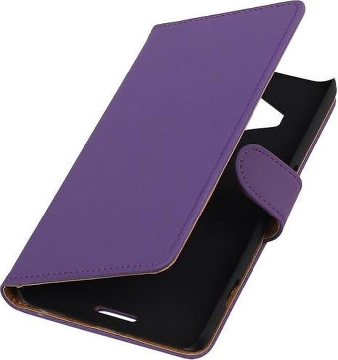Microsoft Lumia 950 XL - Effen Booktype Wallet Hoesje Paars