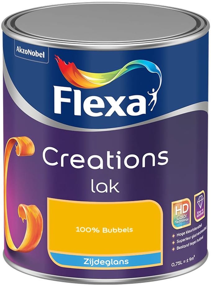 Flexa - Creations Lak Zijdeglans - 100% Bubbels - Mengverf - 750 Ml