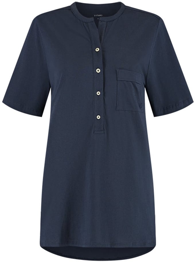 Yumeko pyjama t-shirt dames jersey midnight blauw l