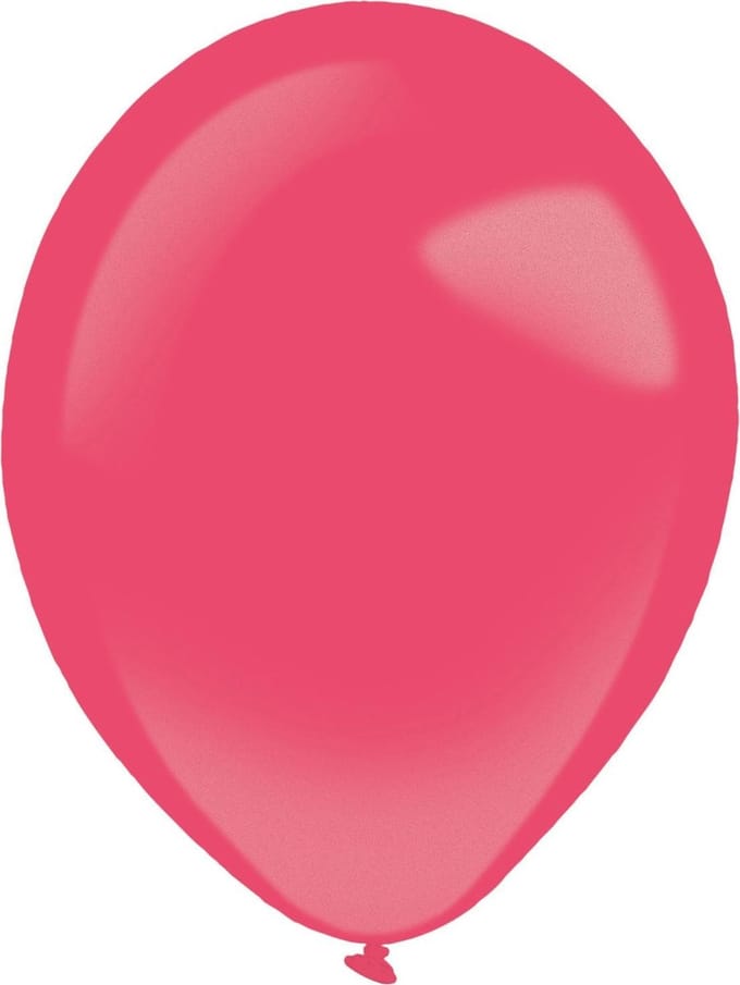 Amscan Ballonnen Metallic 35 Cm Latex Rood 50 Stuks