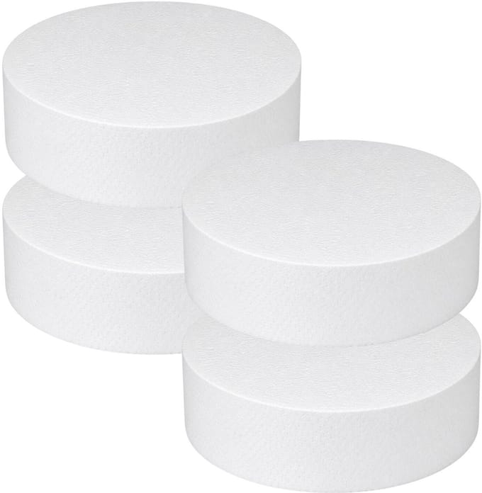Piepschuim vormen - cirkel - 4x - D17,5 x 4 cm - styropor hobby / DIY vorm - basis knutselfiguren
