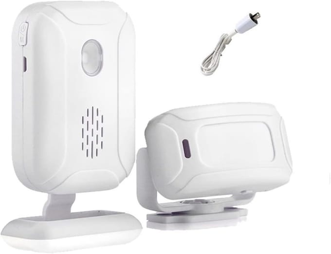 Draadloos Alarm Systeem - Bewegingsmelder Deurbel - Winkel Beveiliging - 5-in-1 Multi Modus - Set 6 - Wit