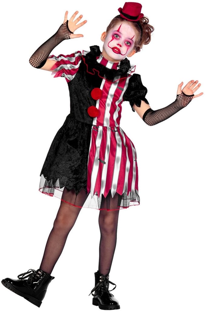 Ondeugende Scary Scarlet Clown - Meisje