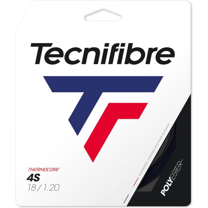 Tecnifibre Black Code 4S - 1.25 - Set - Tennissnaar - Zwart