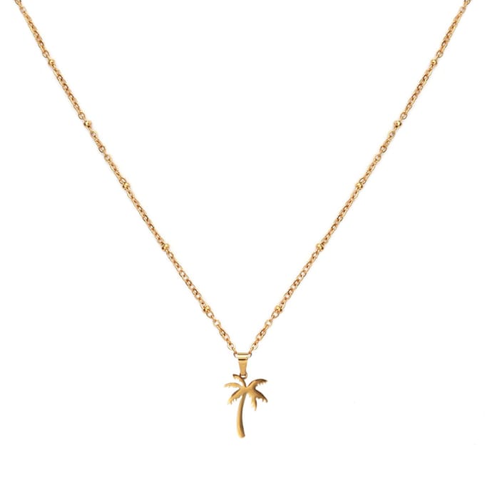 Gouden ketting ball chain palm
