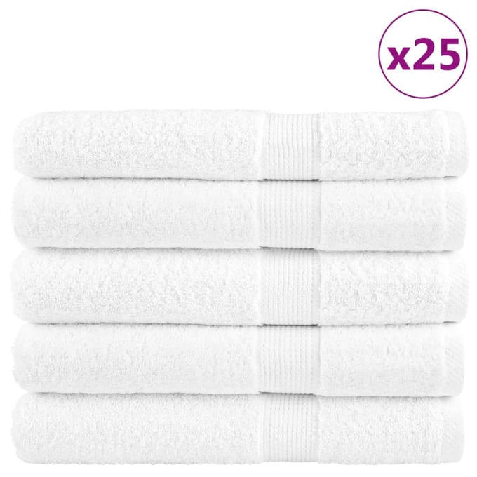 vidaXL - Handdoeken - SOLUND - 25 - st - 600 - g/m² - 100x200cm - wit