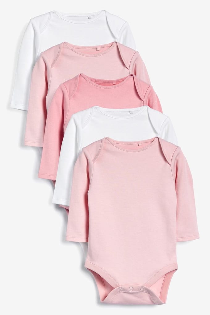 Next - Meisjes - Onmisbare rompertjes met lange mouwen - Roze
