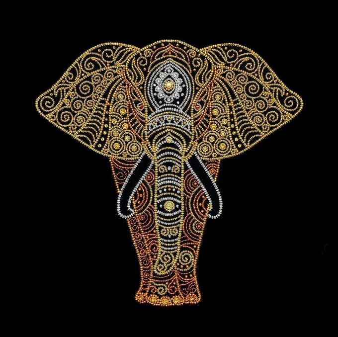 MiniArt Crafts, Golden Elephant, 40x40cm (nivo: standaard)