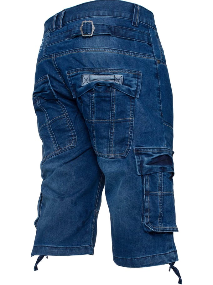 Enzo Heren Cargo Combat Denim Short