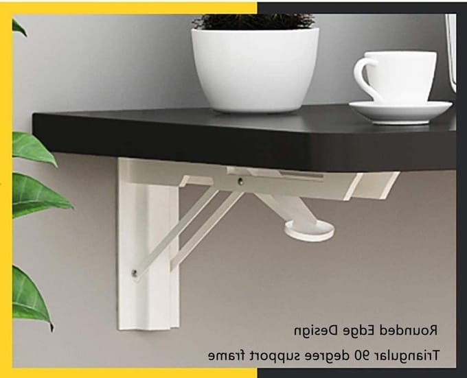 Klaptafel - Wandtafel Opklapbaar - Ruimte Besparen - Stabiel Steunframe - 120x40 cm - Zwart