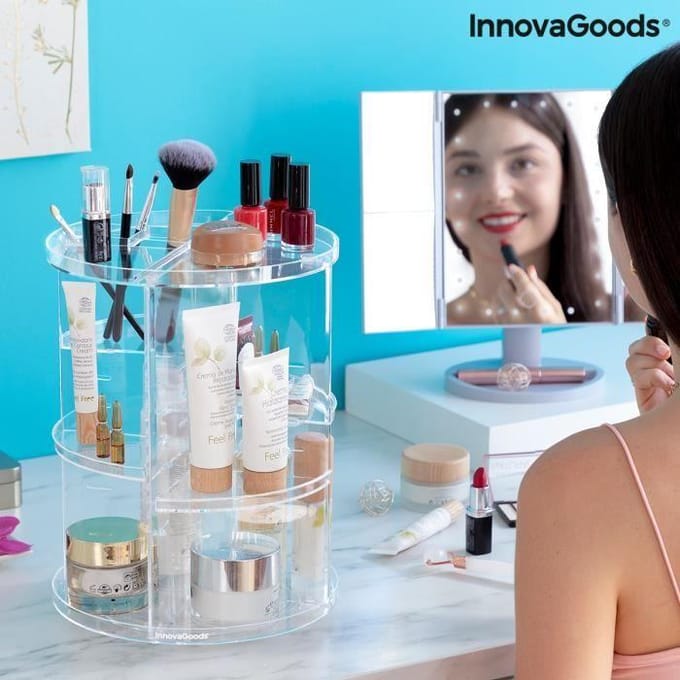 Make-up Organizer - InnovaGoods - Rolkup - 360° Draaibaar - Praktisch - Elegant Design