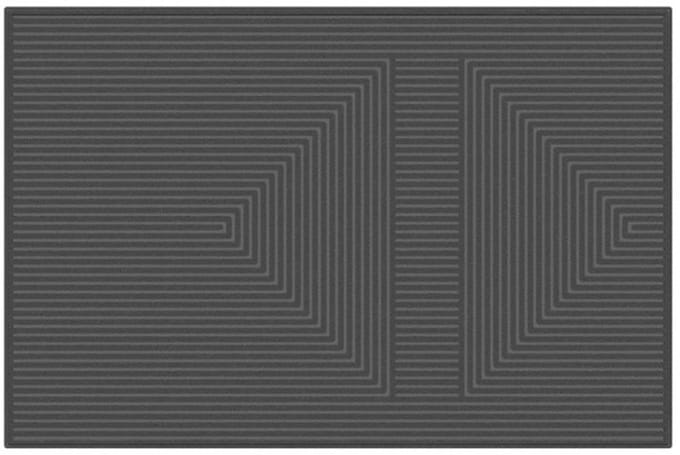 MD Entree - Deurmat - Ribmat - Curves - Square - Anthra - 80 x 120 cm - 100% PET