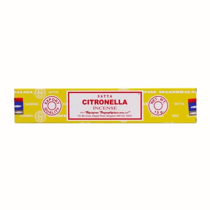 Satya - Geurstokjes - Citronella - Aroma van Citronella - Ontspannend - Voor Meditatie