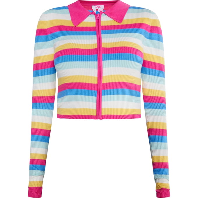 Mymo Kort vest Dames Roze Veelkleurig