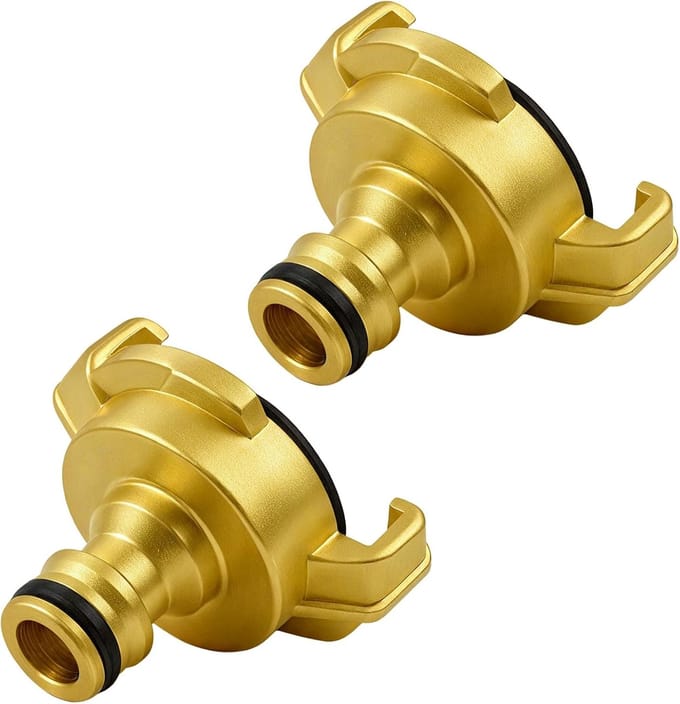 2 Pcs Messing Snelsluitingen voor 1/2 Inch Tuinslang - Klauw Koppeling Adapter - Tuinslang Snelsluiting - Gedeelde Koppeling voor Tuinslang