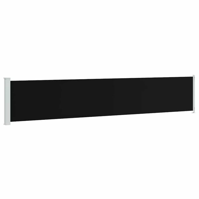 vidaXL - Tuinscherm - uittrekbaar - 117x614 - cm - zwart