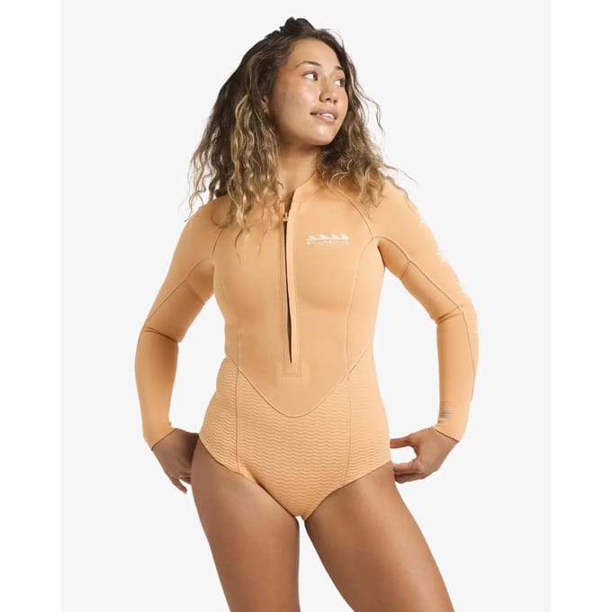 Surf Long Sleeve Shorty Dames Billabong Salty Dayz Natural