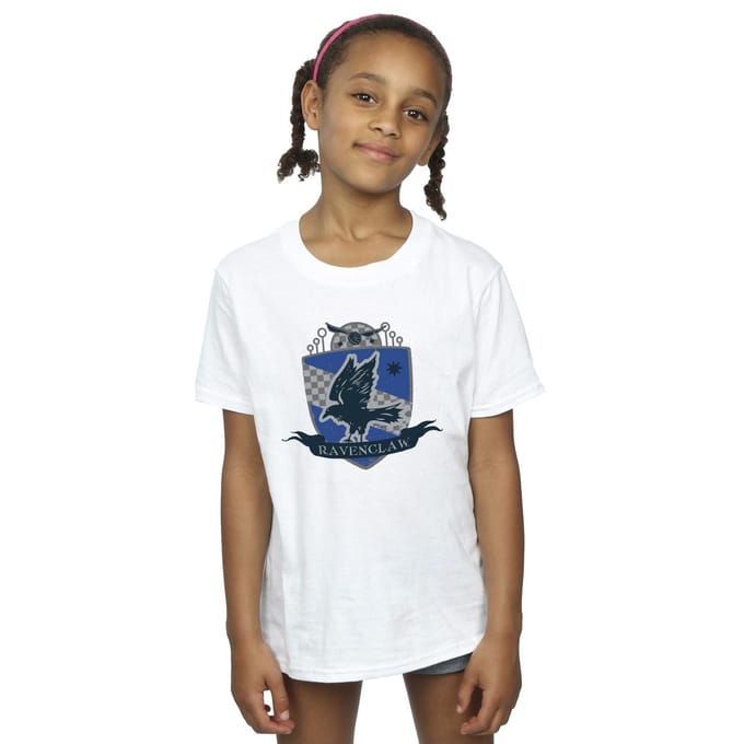 Harry Potter Meisjes Ravenclaw borstembleem katoen T-shirt (Wit)
