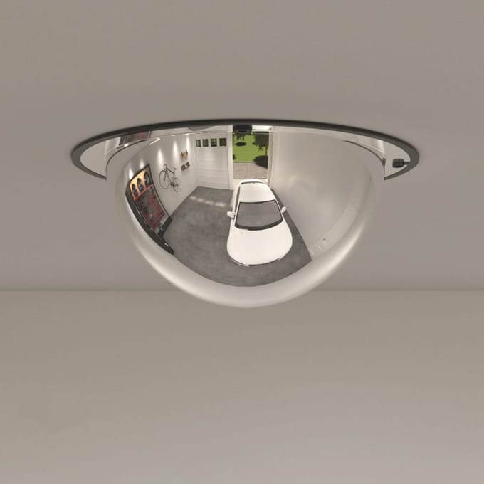 vidaXL - Verkeersspiegel - met - volledige - koepel - Ø30 - cm - acryl