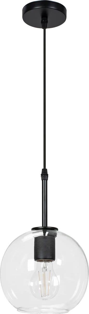 TooLight Zwarte hanglamp - verstelbaar - modern design - glas - 1 lichtpunt