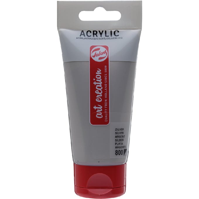 Talens Art Creation acrylverf tube van 75 ml, zilver (800)