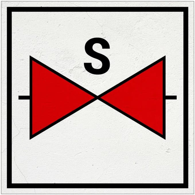 Sprinklerafsluiter bord | Forex Re materiaal | 40 x 40 cm