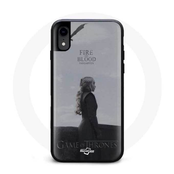 Coque - maniacase - Iphone X - Game of Thrones - Daenerys Targaryen - Protection souple noir