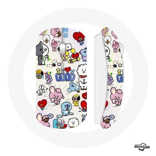 Souris Sans Fil - BTS - BT21 - Multicolore - Compatible Mac et PC - USB Wifi