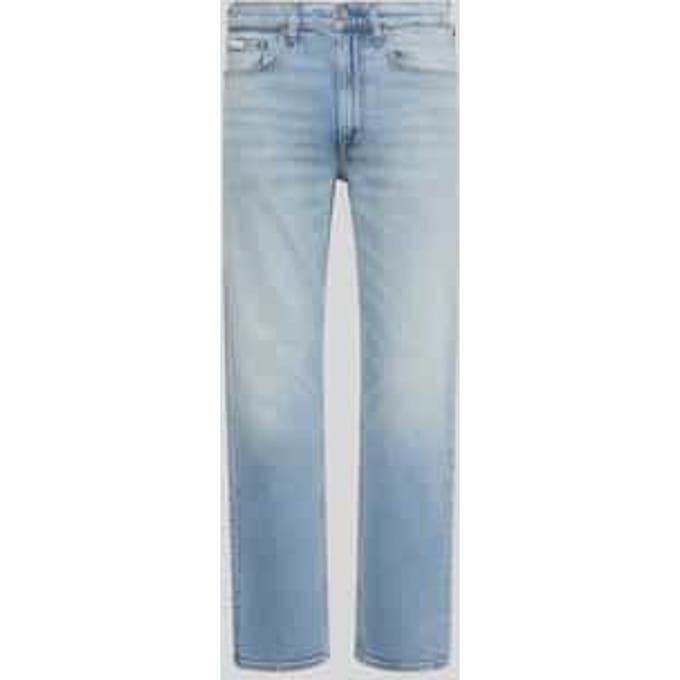 straight fit jeans van katoenmix