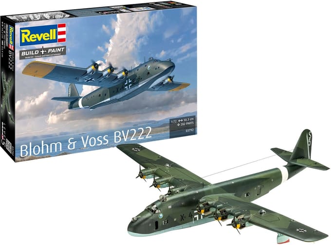 Revell Modelbouwpakket Vliegtuigen - 03792 Blohm - Voss BV 222 - Propeller Vliegtuig Plastic - 1:72 - Modelbouw