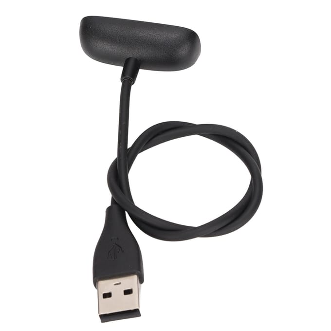 Câble de chargement USB pour bracelet connecté Fitbit Inspire 2, longueur 30 cm (11,8 po) black