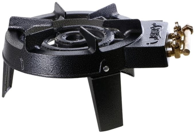Bavary ® Gietijzeren Ringbrander - 3 kranen - Afzonderlijk instelbaar - Gaskookstel - Diameter 30 cm