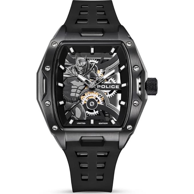 Police Batman 44.5mm 5atm Quartz Analogical Horloge Zilver Man