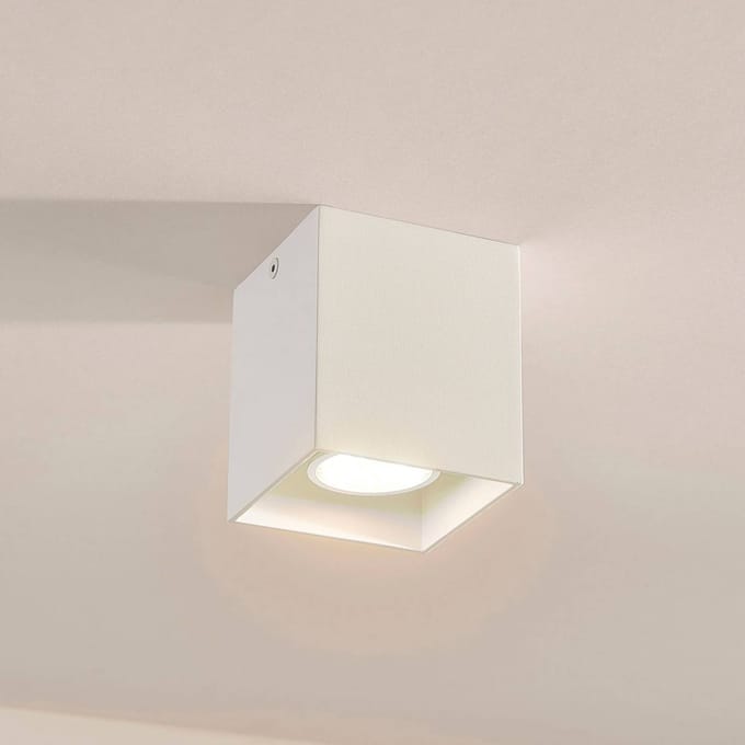 Arcchio - plafondlamp - 1licht - Aluminium - H: 9.5 cm - GU10 - wit