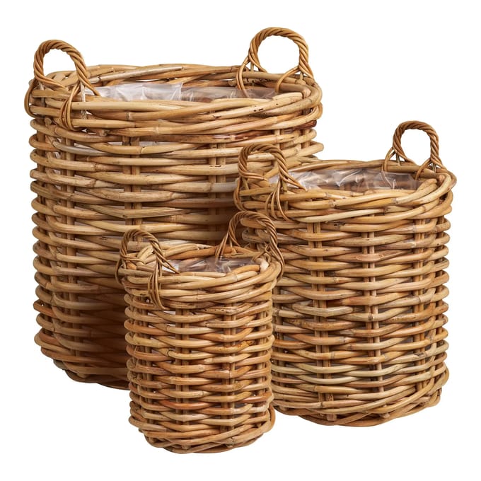 Rieten opbergmand House Nordic Burton (x3)