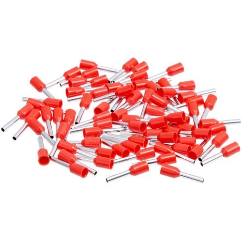 Toolstation Adereindhuls met kunststofkraag 1mm² rood (100 Stuks)