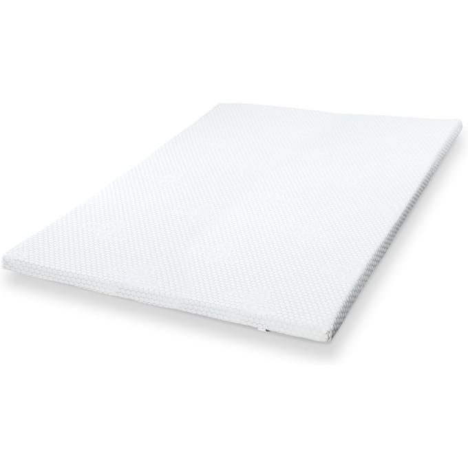 The White Stone Traagschuim topmatras 80 x 185 cm | Matras topmatras 6 cm | Matrasbeschermer met Afneembare Antibacteriële en Antischimmel Hoes