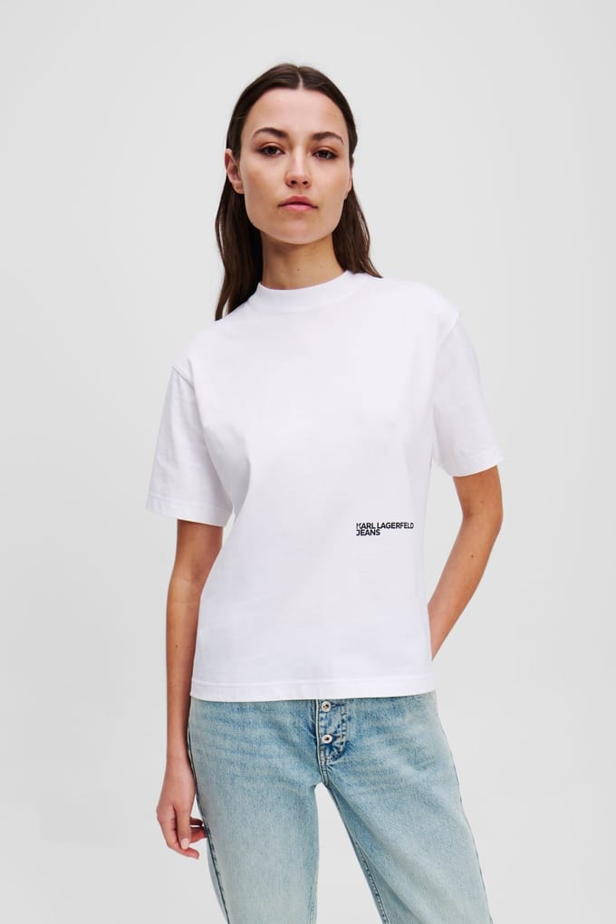 Karl Lagerfeld Reg Box Floral Tee White Taglia: S | Maglie Sportivi Outlet | Donna | Bianco