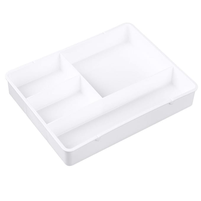 Desktop Organizer Doos Lade Verdeelbak Bureau Make-up Classificatie Opbergdoos voor Badkamer wit