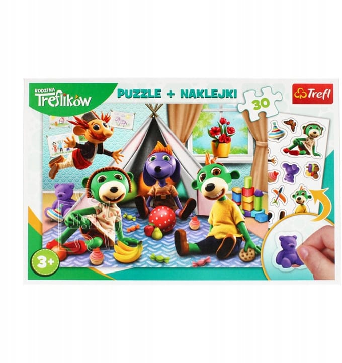 Trefl puzzel "Family Treflik" 30 stukjes + stickers